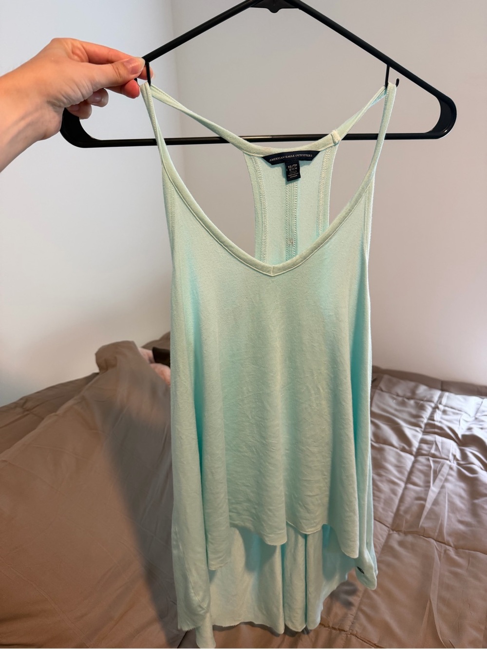 American Eagle Mint Green Racerback Tank Top